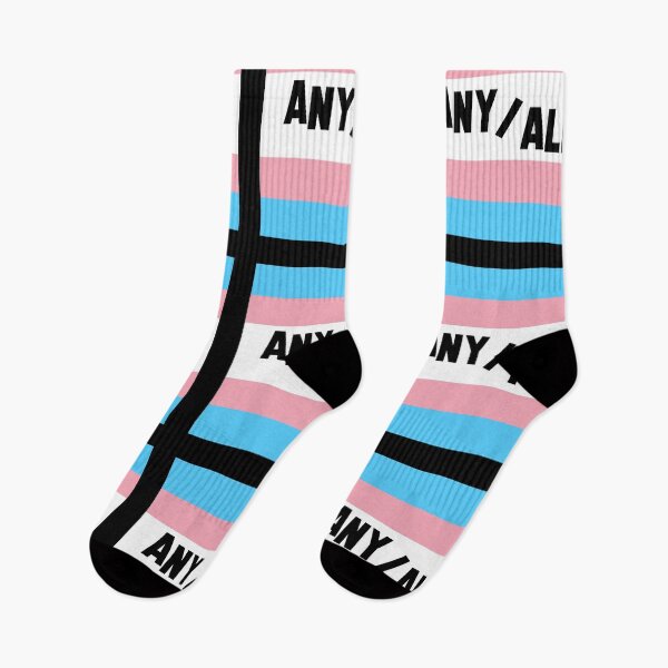 Item preview, Trans Flag ANY/ALL Pronouns Hollywood Typeface designed and sold by ANewNemo.