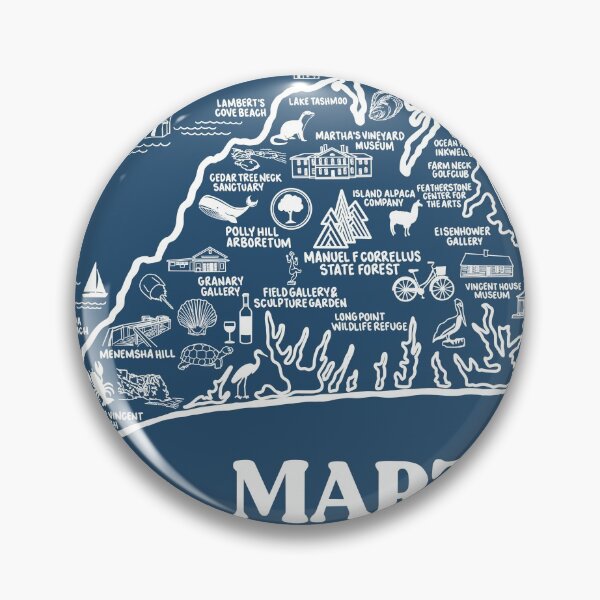 Item preview, Martha's Vineyard Map designed and sold by fiberandgloss.