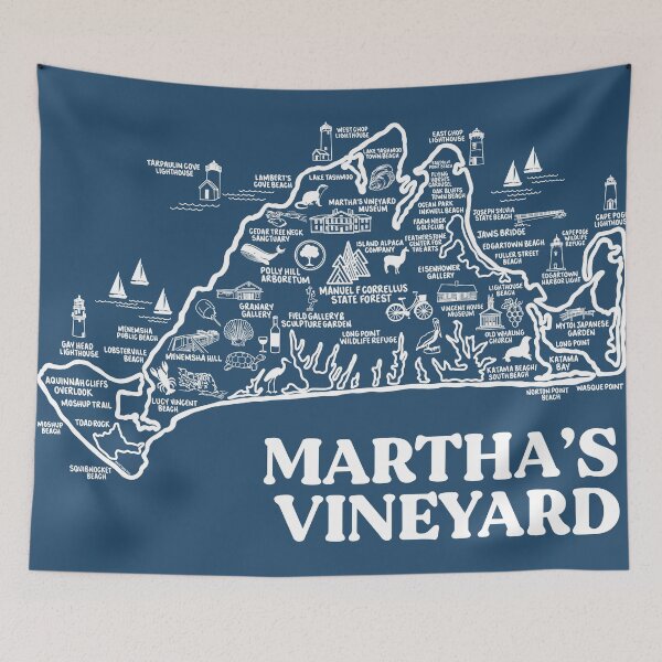 Item preview, Martha's Vineyard Map designed and sold by fiberandgloss.