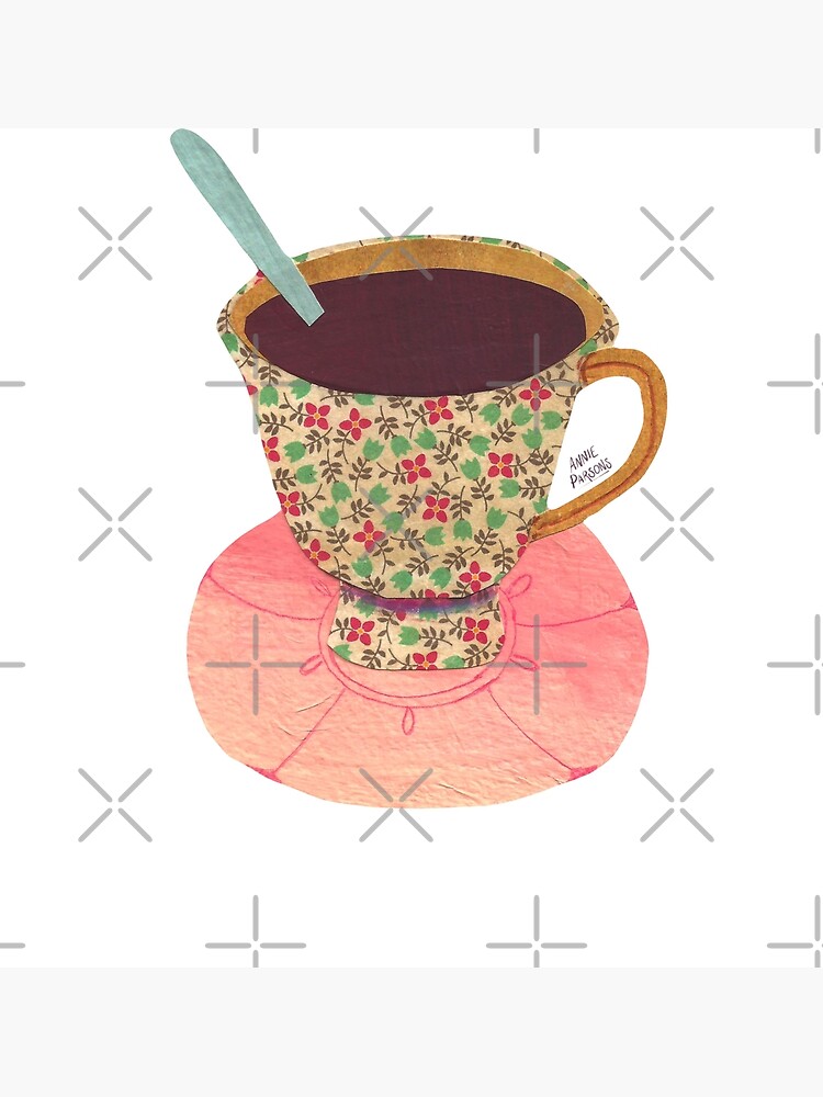 Collage Floral Teacup by annieparsons