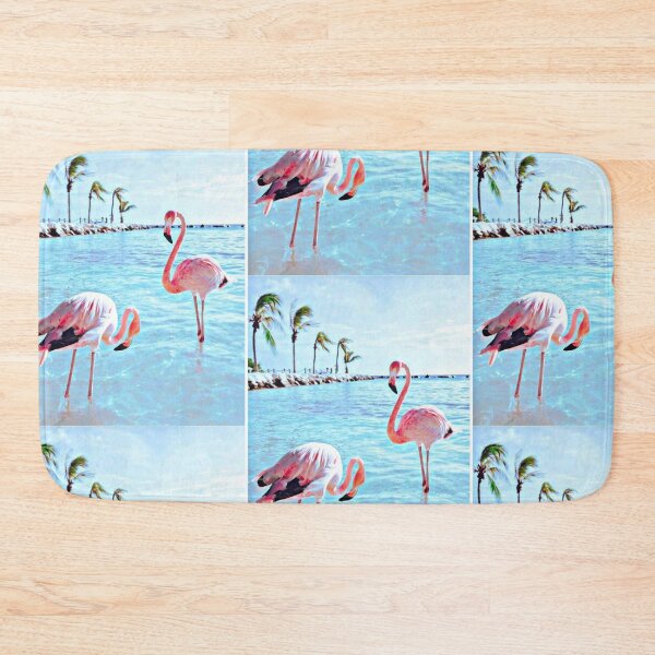 Item preview, Flamingo Bath Mat designed and sold by zahou-rehma3.
