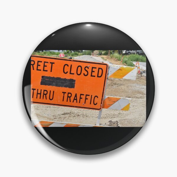 Item preview, Orange Street Closed Sign on a Road Barrier designed and sold by SEEphotos7171.