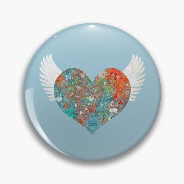 Item preview, Colorful Stone Heart - Blue & Red designed and sold by RawSunArt.