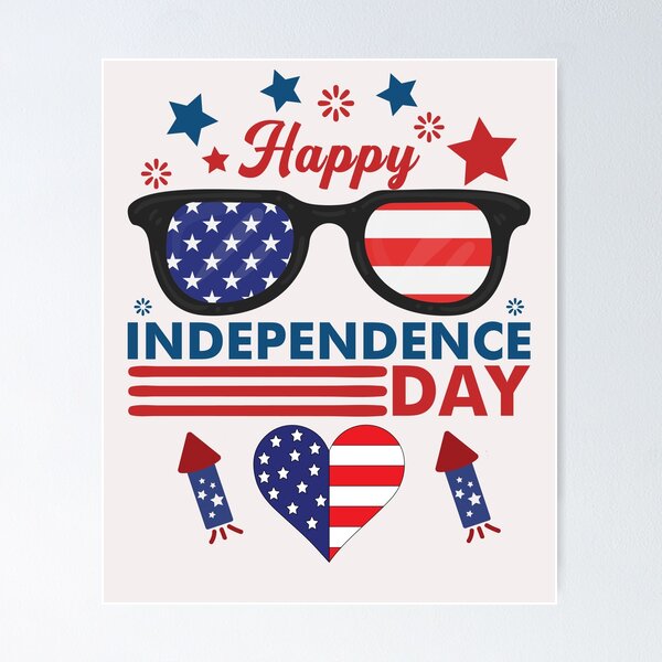 Aperçu de l'œuvre Independence day usa créée et vendue par manardesign.