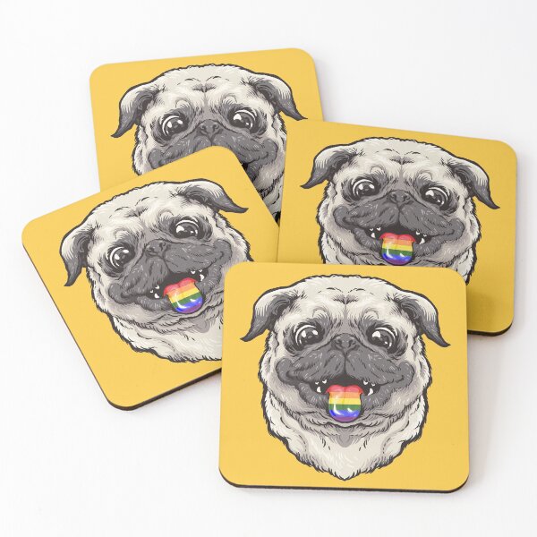 Item preview, Queer Pug shows subtle LGBTQ support | Tolerance and pride designed and sold by Petra Becker.