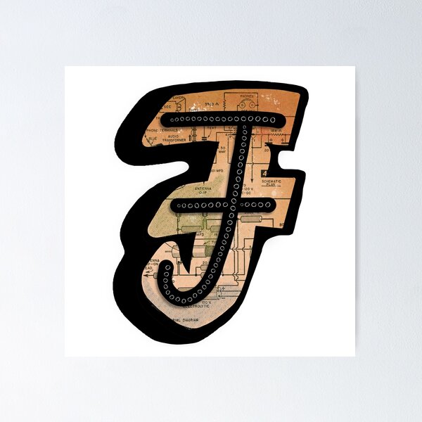 Item preview, F Retro Initial designed and sold by Donna Norton.