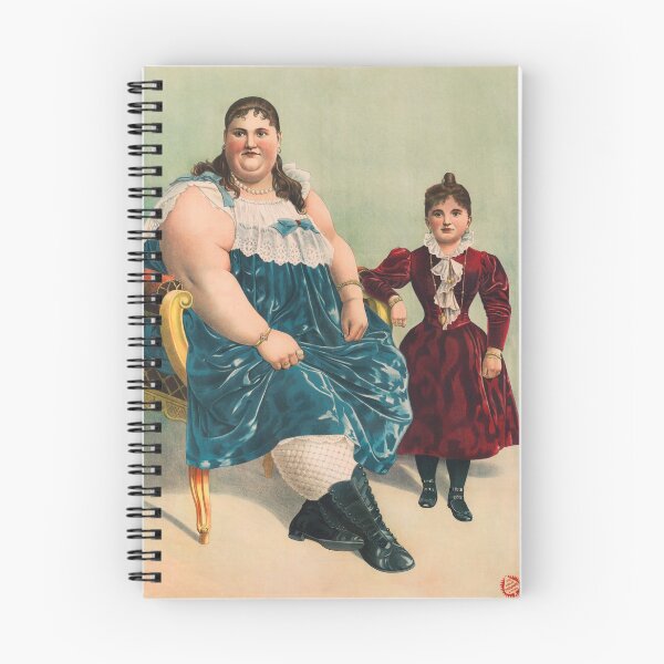 Artikelvorschau, Dicke Dame und kleine Person – Vintage-Zirkus-Lithographie – 1898 entworfen und verkauft von warishellstore.