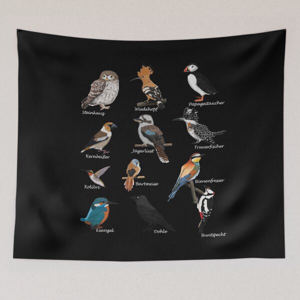 Item preview, Hoopoe Puffin, Kingfisher, Hummingbird Bird Birdlover Birdwatcher Biologist Ornithologist Garden Birds designed and sold by jz-birds.