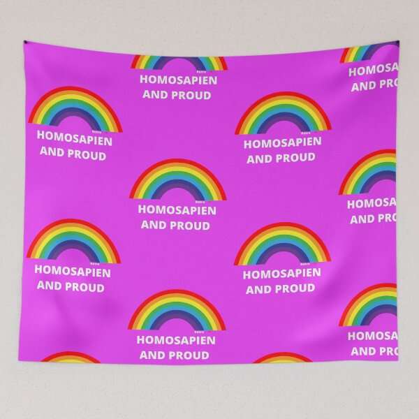 Item preview, Homosapien and proud (available in black and white) designed and sold by Hampshire Historica.