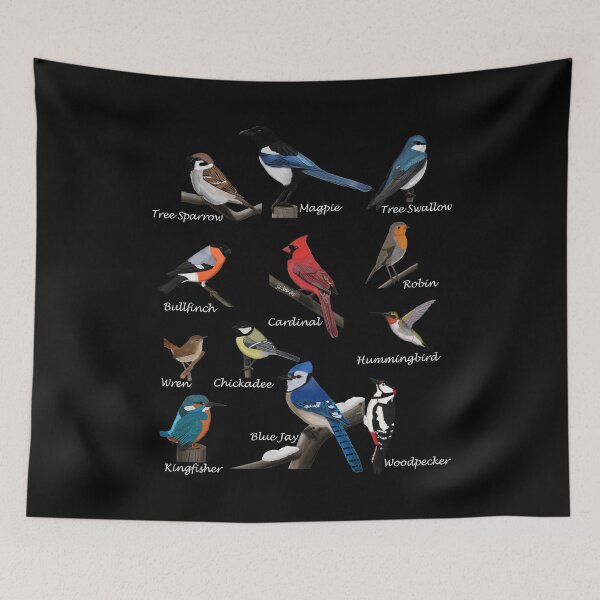Item preview, Blue Jay, Puffin, Kingfisher, Hummingbird, Cardinal Bird Birdlover Birdwatcher Biologist Ornithologist Garden Birds designed and sold by jz-birds.