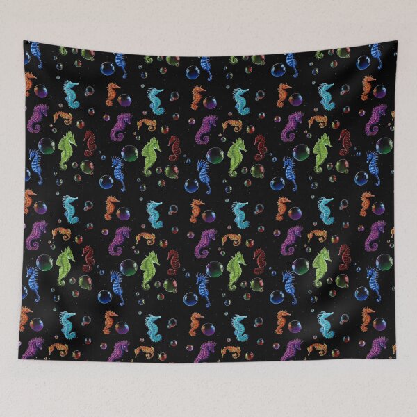 Item preview, Horses and bubbles pattern designed and sold by DigitalCloud.