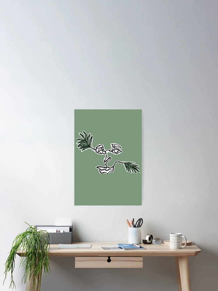 Thumbnail 2 of 3, Poster, Abstract Face 2 designed and sold by _InTheGreenhouse.
