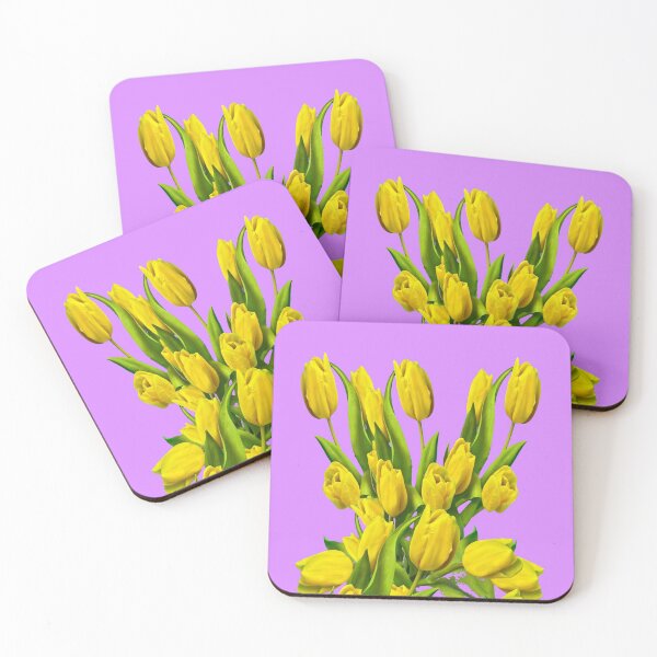 Item preview, YELLOW TULIPS PATTERN BOUQUET LILAC ART  designed and sold by sharlesart.