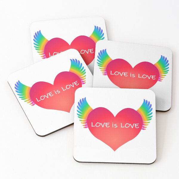 Item preview, Red Rainbow Heart - Love is Love designed and sold by RawSunArt.