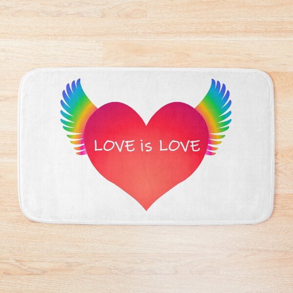 Item preview, Red Rainbow Heart - Love is Love designed and sold by RawSunArt.