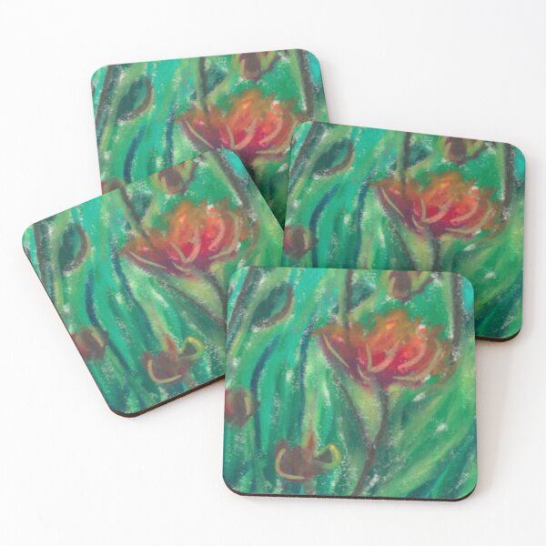 Item preview, Vibrant Red Flowers 4 of 4 designed and sold by Sarah Aubry.
