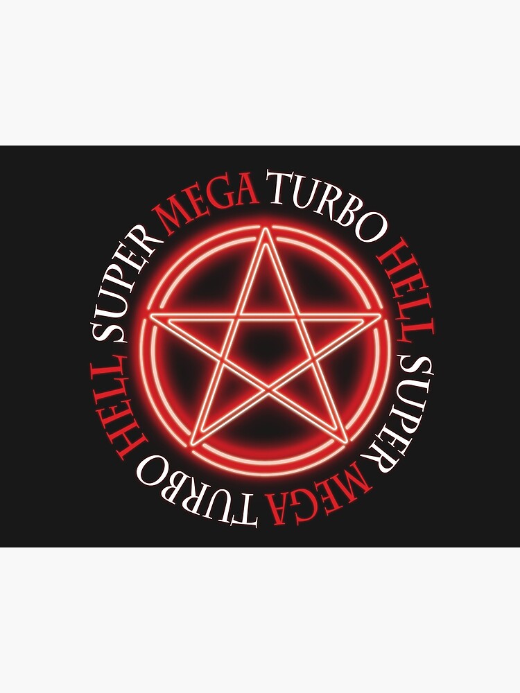Pentagram Supernatural Neon Sign Super Mega Turbo Hell | Art Print