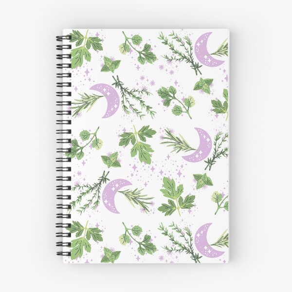 Item preview, Herbs Moons And Magic Pattern designed and sold by Natasha Rolfe.