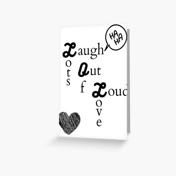 Laugh Out Loud Abbreviation Greeting Card for Sale by Lakisha's Design