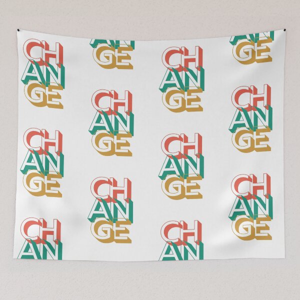 Item preview, Change in multi color letters designed and sold by AbiLeads.