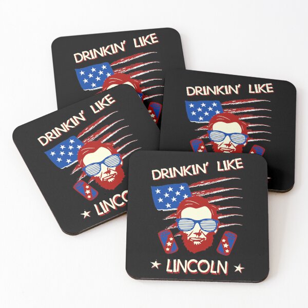 Item preview, 4th of July Shirts for Men Drinking Like Lincoln Abraham designed and sold by pannolinno.