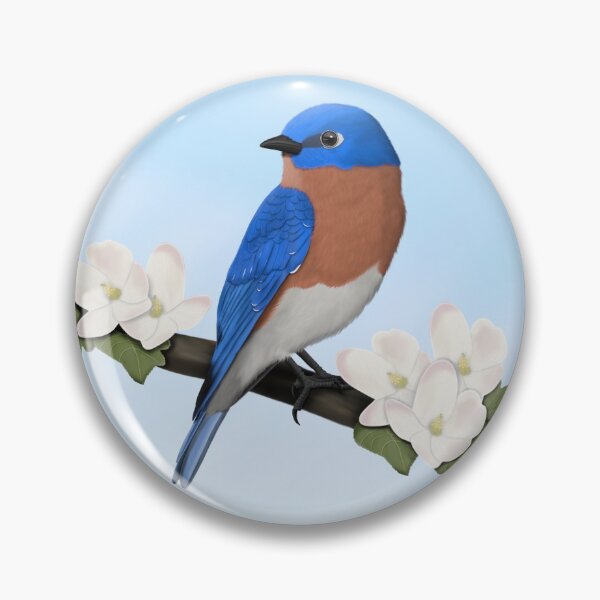 Item preview, Eastern Bluebird bird garden bird illustration biologist ornithologist birdlover designed and sold by jz-birds.