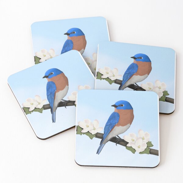 Item preview, Eastern Bluebird bird garden bird illustration biologist ornithologist birdlover designed and sold by jz-birds.
