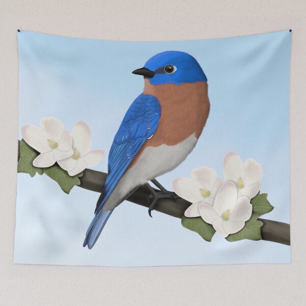 Item preview, Eastern Bluebird bird garden bird illustration biologist ornithologist birdlover designed and sold by jz-birds.