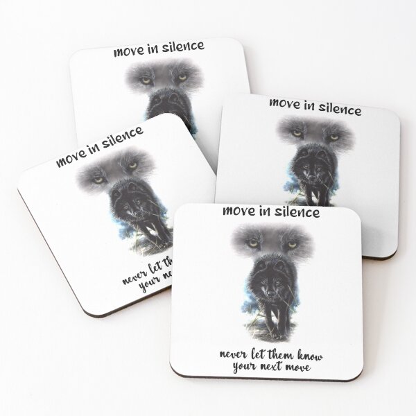 Item preview, move in silence never let them know your next move. funny saying, wolf lovers cool gifts  designed and sold by DANT-shirts.