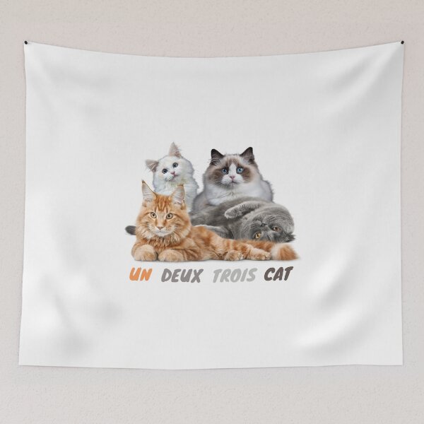 Item preview, Un Deux Trois Cat  T-Shirt designed and sold by Martimad.