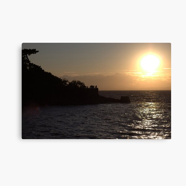Fishing at sunset Canvas Print