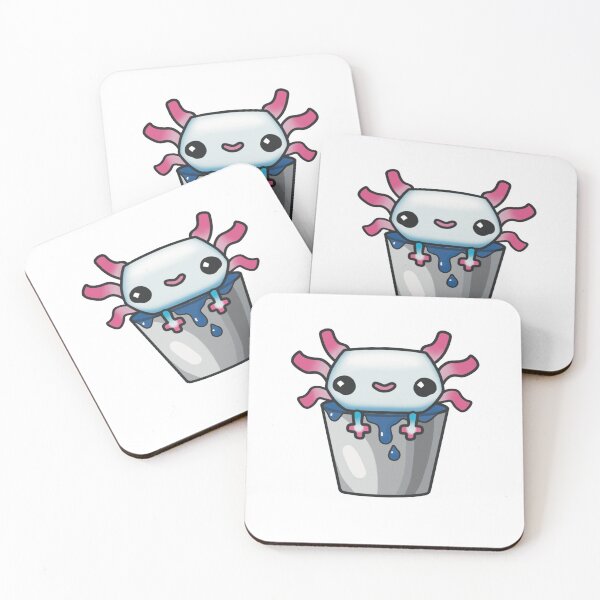 Item preview, Bucket of Axolotl white designed and sold by Vanthaera.