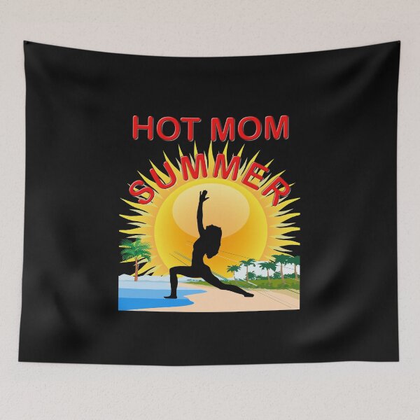 Item preview, Summer, mom, hot, funny, love, mother, dad, hot mom, birthday, hot mom summer, yoga, beach, cool, meditation, peace, sun, good vibes, summer, designed and sold by bimmer325.