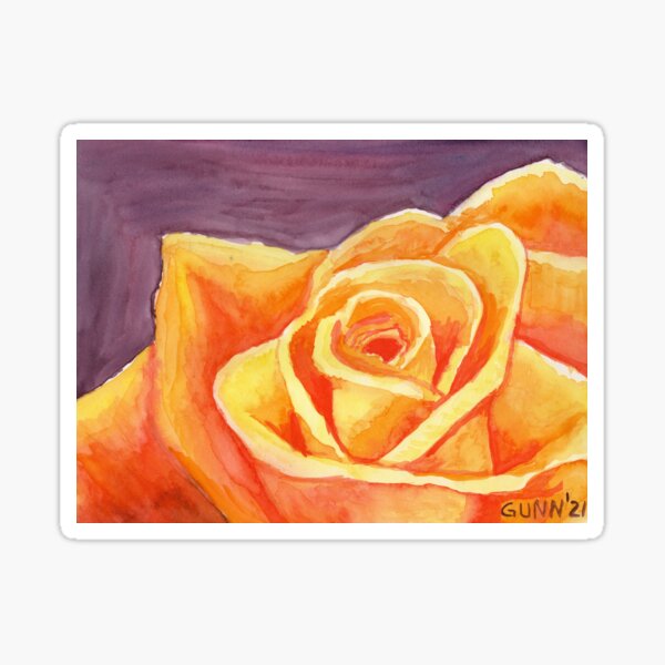 Electric Yellow Rose Sticker
