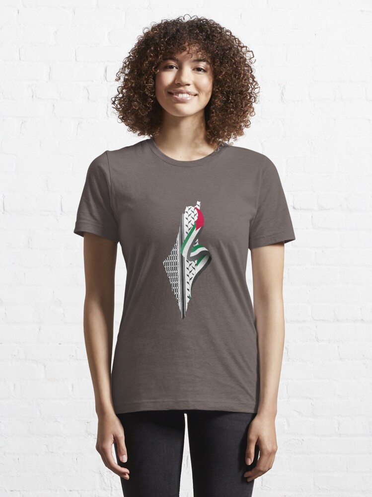 Palestinian keffiyeh, Palestine map Pattern Essential T-Shirt for Sale by  Mo5tar