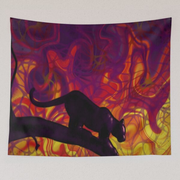 Item preview, Prowling Panther, digital fluid pour with cells designed and sold by MayGreenAbgrall.