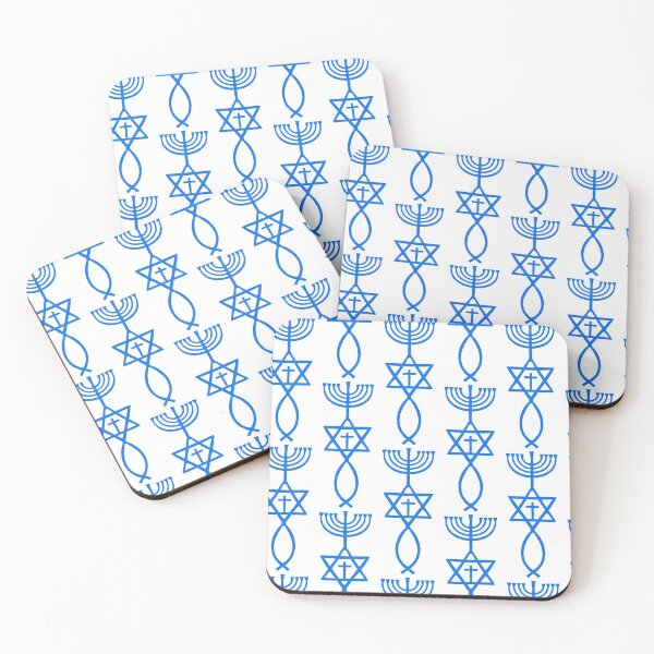 Item preview, Messianic menorah, Jewish, Star of David and Christian fish, Yeshua, Jesus designed and sold by Ruthanndesigns.