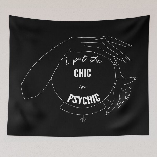 Item preview, I Put the Chic in Psychic- White and Black designed and sold by bonelessbooks.