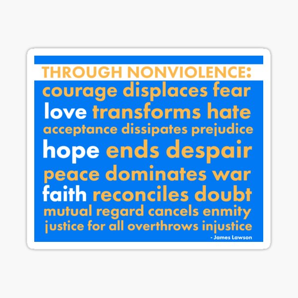 Item preview, Through Nonviolence - James Lawson Quote designed and sold by paceebene.