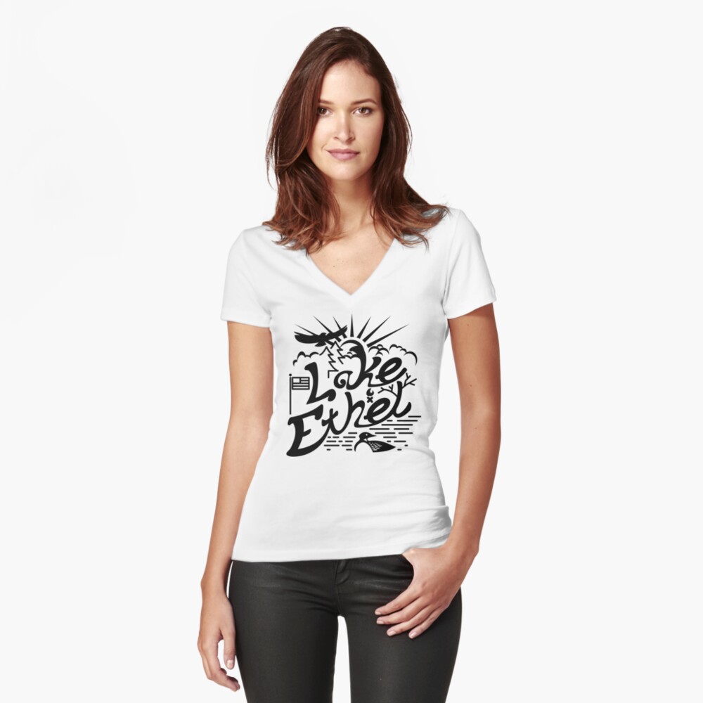 Item preview, Fitted V-Neck T-Shirt designed and sold by KWind.