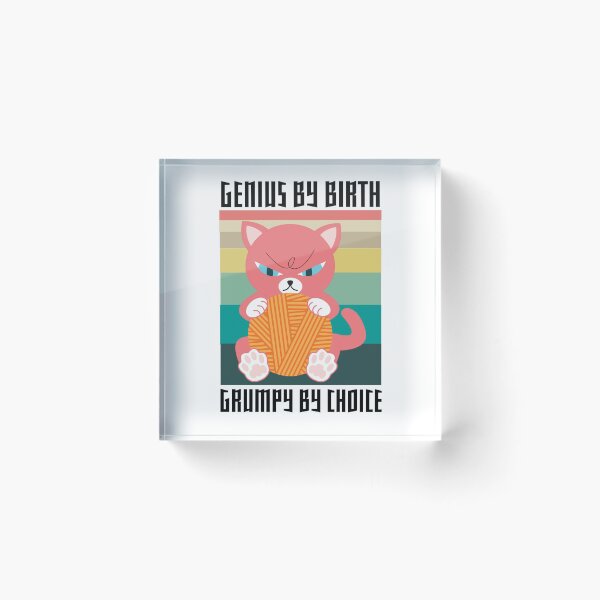 Item preview, Genius By Birth Grumpy By Choice Light Edition designed and sold by IslandDrip.