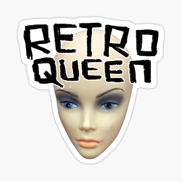 Vista previa del artículo con la obra «Reina retro para compras vintage y ahorro», diseñado y vendido por badlydrawnbabe.