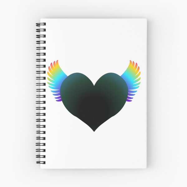Item preview, Rainbow-Winged Black Heart designed and sold by RawSunArt.