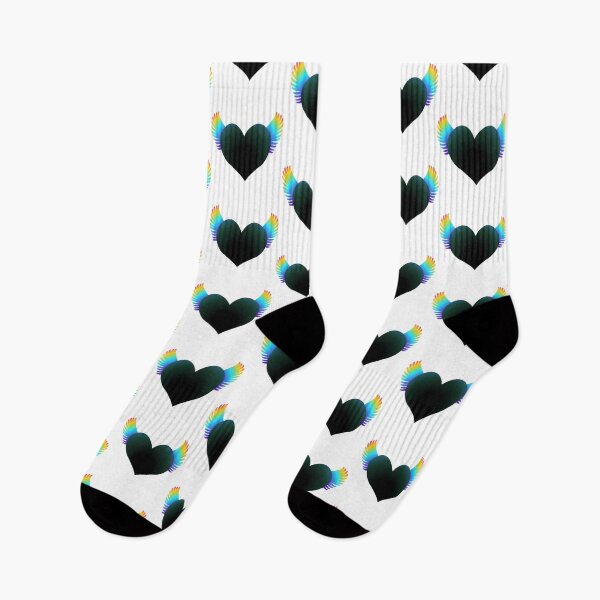 Item preview, Rainbow-Winged Black Heart designed and sold by RawSunArt.
