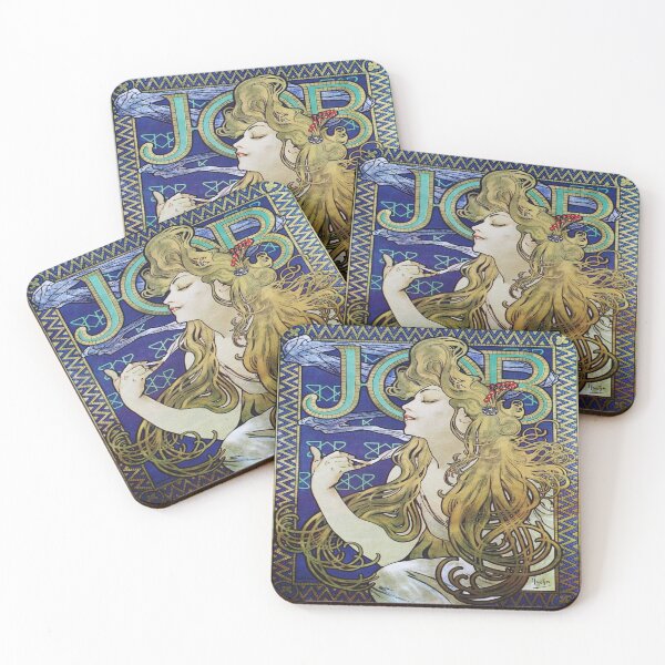Item preview, Mucha Job 1896 - Vintage Job Cigarette Papers Poster Enhanced Copy designed and sold by molamode.