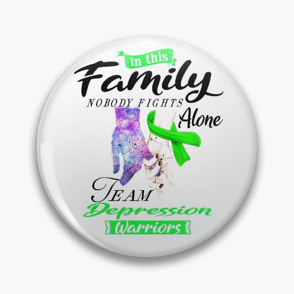 Item preview, In This Family No One Fights Alone Team Depression Warrior designed and sold by deputylove.