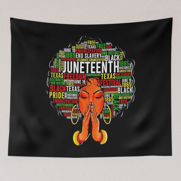 Item preview, Juneteenth Melanin Black Women Natural Hair Afro Word Art designed and sold by BargerStore.
