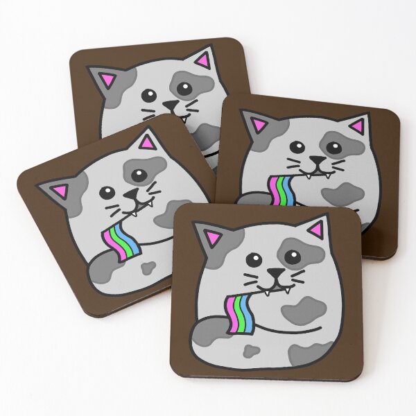 Item preview, polysexual pride flag cat designed and sold by alisadesigns.