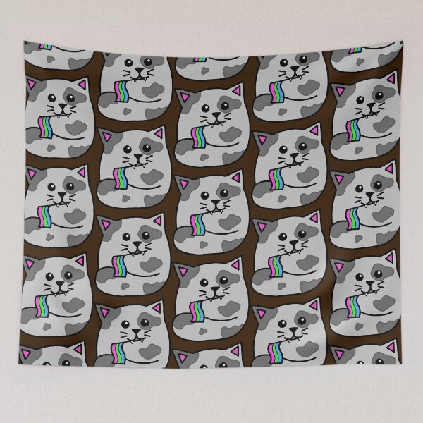 Item preview, polysexual pride flag cat designed and sold by alisadesigns.