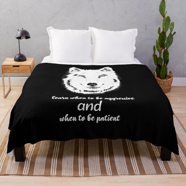 Item preview, learn when to be aggressive and when to be patient, wolf's lover's gifts designed and sold by DANT-shirts.